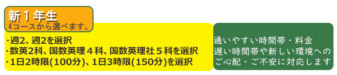 新一年生選択コース